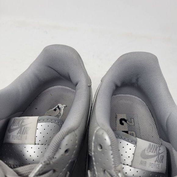 Nike Air Force 1 Low '07 LV8 Metallic Silver Perforated 718152-013 AF1 Olympic - Picture 11 of 11